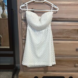 Cream Strapless Sweetheart Sundress for Brides